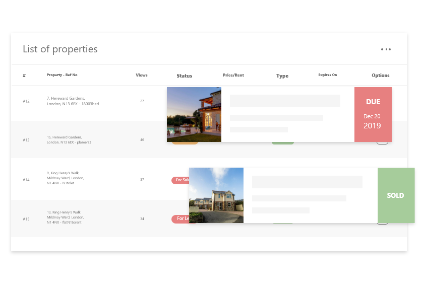 sample screenshot of Property Management